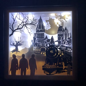 Wizard Lighted Silhouette Shadow Box DIGITAL TEMPLATE