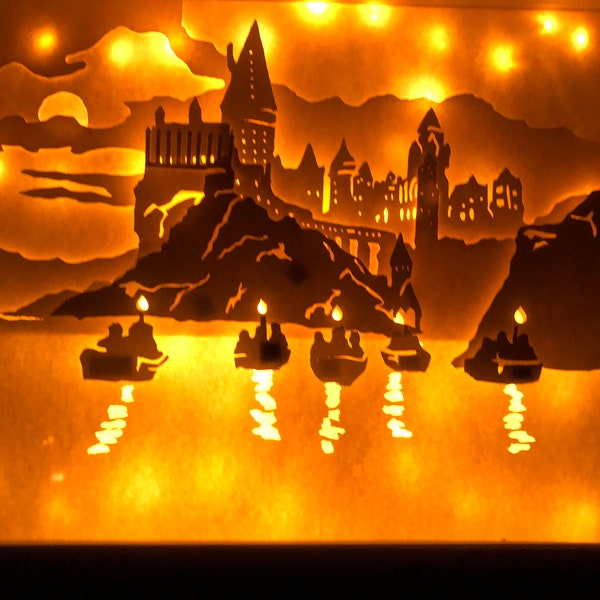 Wizard Lighted Silhouette Shadow Box DIGITAL TEMPLATE Wizard Lighted Silhouette Shadow Box DIGITAL TEMPLATE