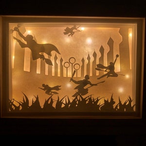 Wizard Lighted Silhouette Shadow Box DIGITAL TEMPLATE