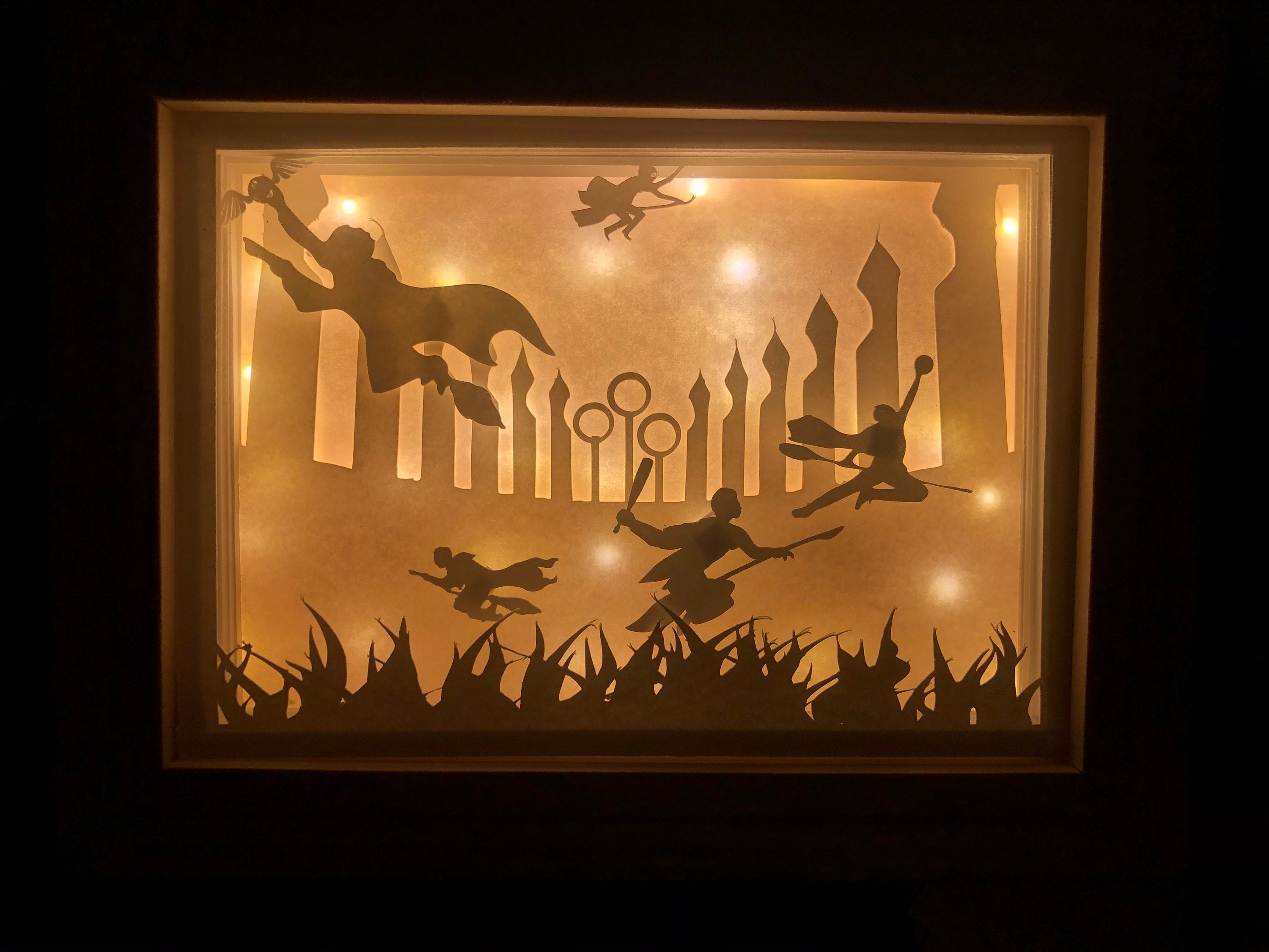 Wizard Lighted Silhouette Shadow Box PLANTILLA DIGITAL - Etsy España