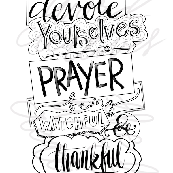5 Bible Verse Coloring Pages - Colossians - Christian - Scripture Coloring Page Bundle | Adults & Kids