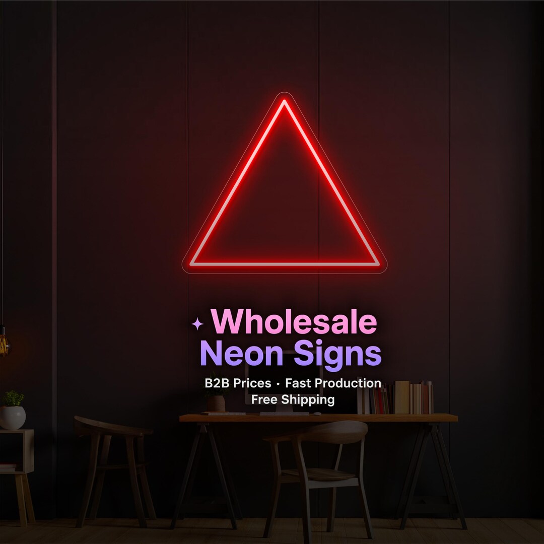 Triangular Neon Sign Triangle Neon Sign Wholesale Event Wedding Decor, Event Props Bulk ...