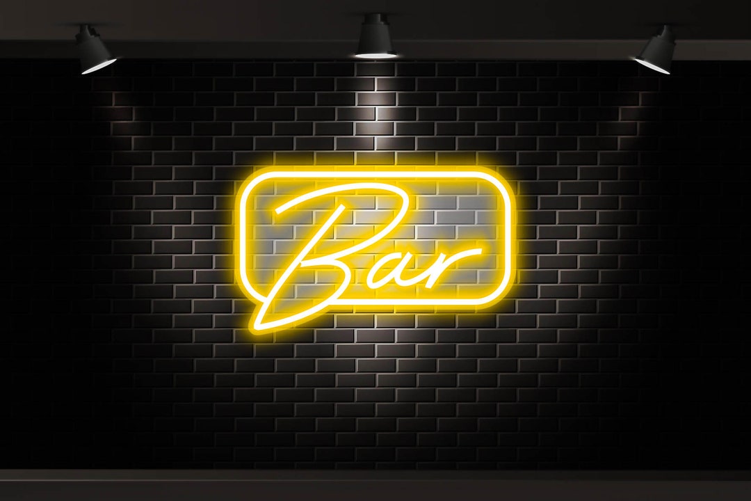Custom Neon Sign Bar Neon Sign Wall Art, Bar Led Neon Sign Modern Neon