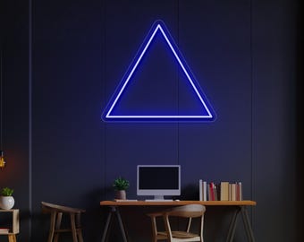 Triangle Neon Sign Custom LED Wall Art, Geometric Neon Light Wall Decor, Modern Triangle Wall Decor for Bedroom, for Wedding