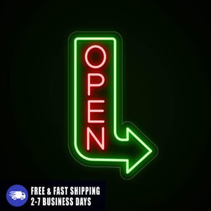 Placa de neon aberta personalizada para áreas externas com controle remoto | Placa de LED atraente para restaurantes