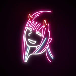 Anime Girl Neon Sign, Naruto Girl Led Sign, Kids Room Neon Sign, Anime Lover Gift, Game Room Neon Sign, Anime Wall Art Decor, Naruto Neon