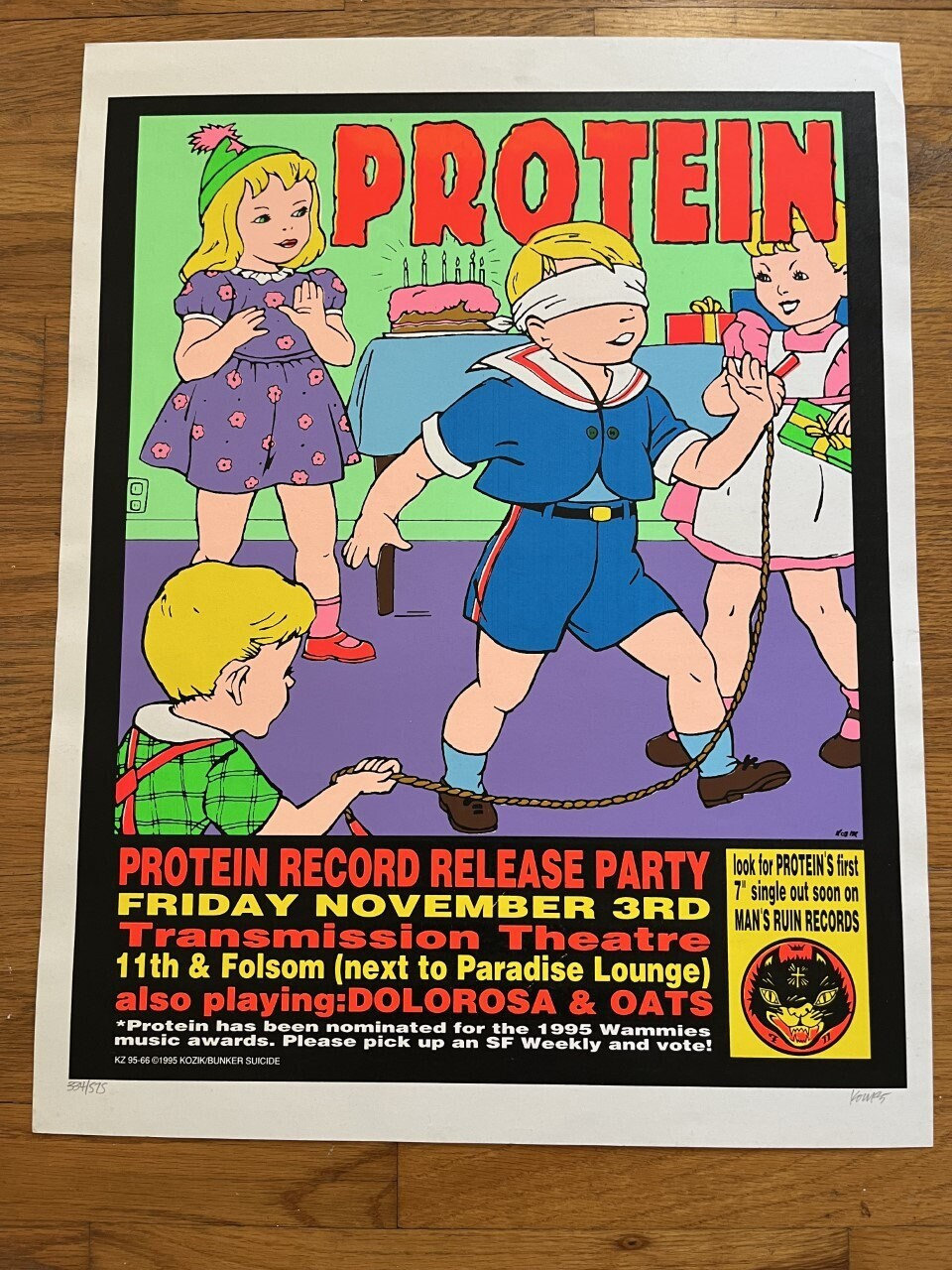 KOZIK MAN'S RUIN RECORDS シルクスクリーンポスター KOZIK MAN'S RUIN RECORDS シルクスクリーンポスター KOZIK コジック