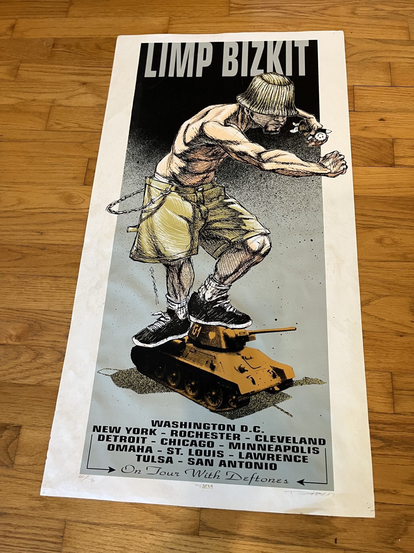 Limp Bizkit Derek Hess Illustrated Concert Poster Print W/deftones 
