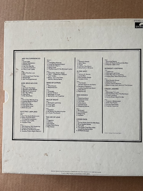 Jimi Hendrix - 12 LP + 1 EP German Import Box Set W/ Booklet and
