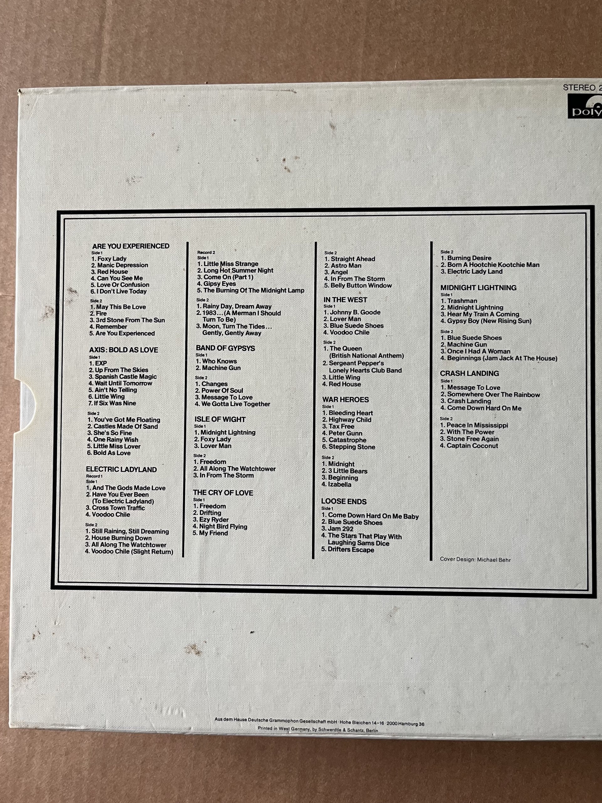 Jimi Hendrix - 12 LP + 1 EP German Import Box Set W/ Booklet and