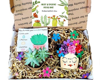 Succulent subscription box. Monthly subscription box each month 2 different surprise gifts.