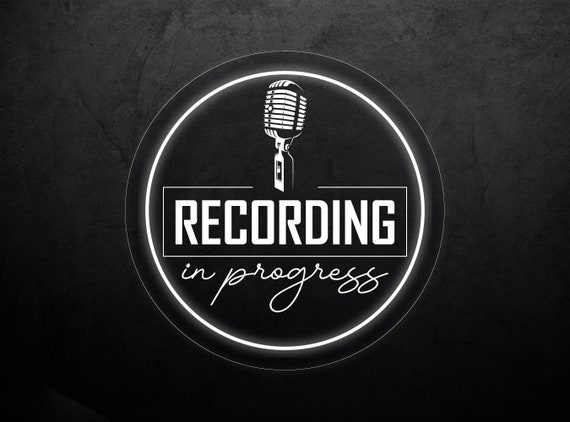 Recording in Progress Sign Recording Studio Light up Sign - Etsy