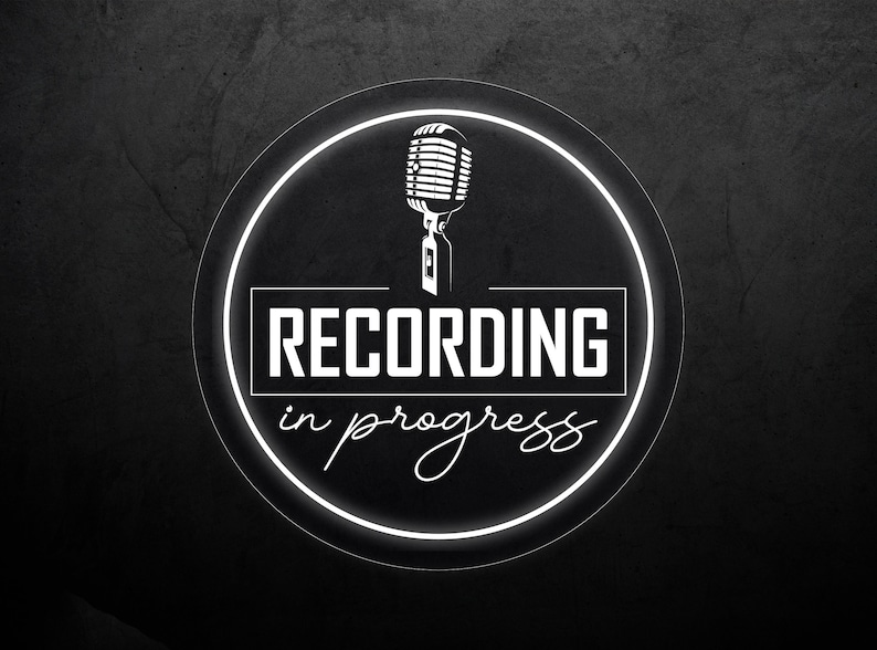 Recording in Progress Sign, Recording Studio Light up Sign, Recording