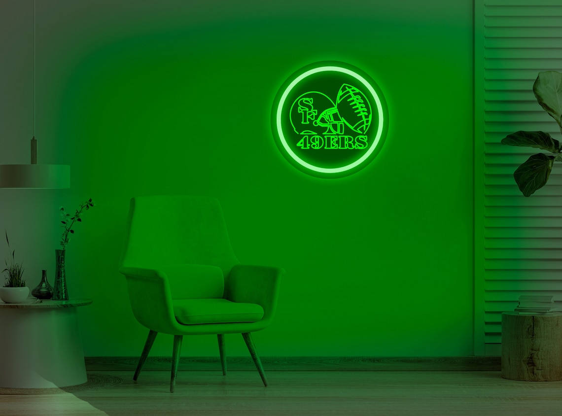 Football Team Neon Sign Football Team Led Sign Football Etsy