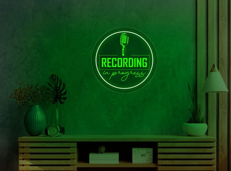 Recording in Progress Sign Recording Studio Light up Sign - Etsy