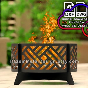 Decorative Fire Pit DXF File: Metal Fabricator Ready (Digital Download)