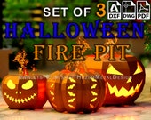 Fire Pit DXF, Pumpkins, 3 Octagon fire bowl, Digital product for metal fabricators, Files DXF DWG Pdf, Ready to Cut on Plasma Laser Waterjet