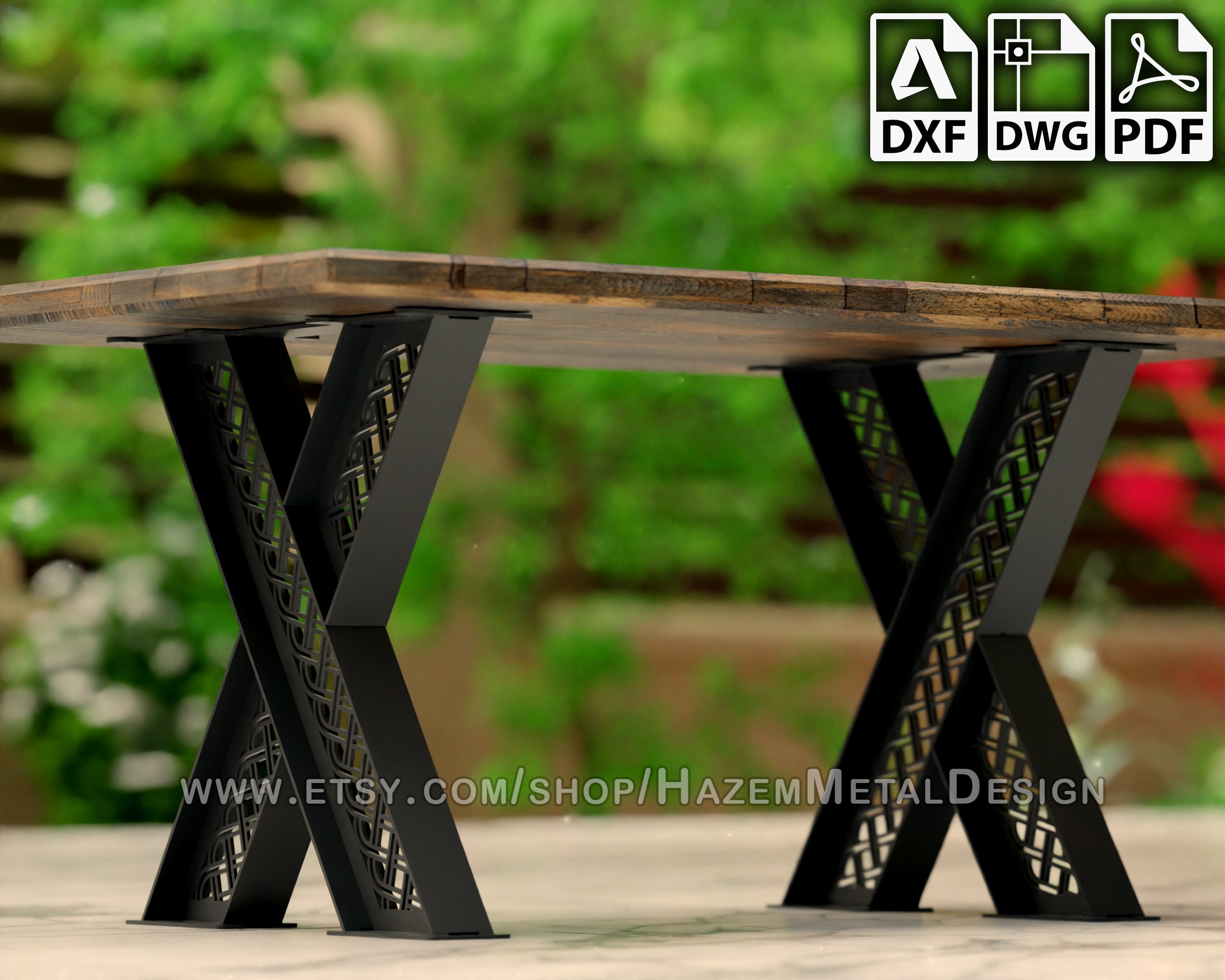 X Table Legs DXF File: Metal Fabricator Ready (digital Download) - Etsy