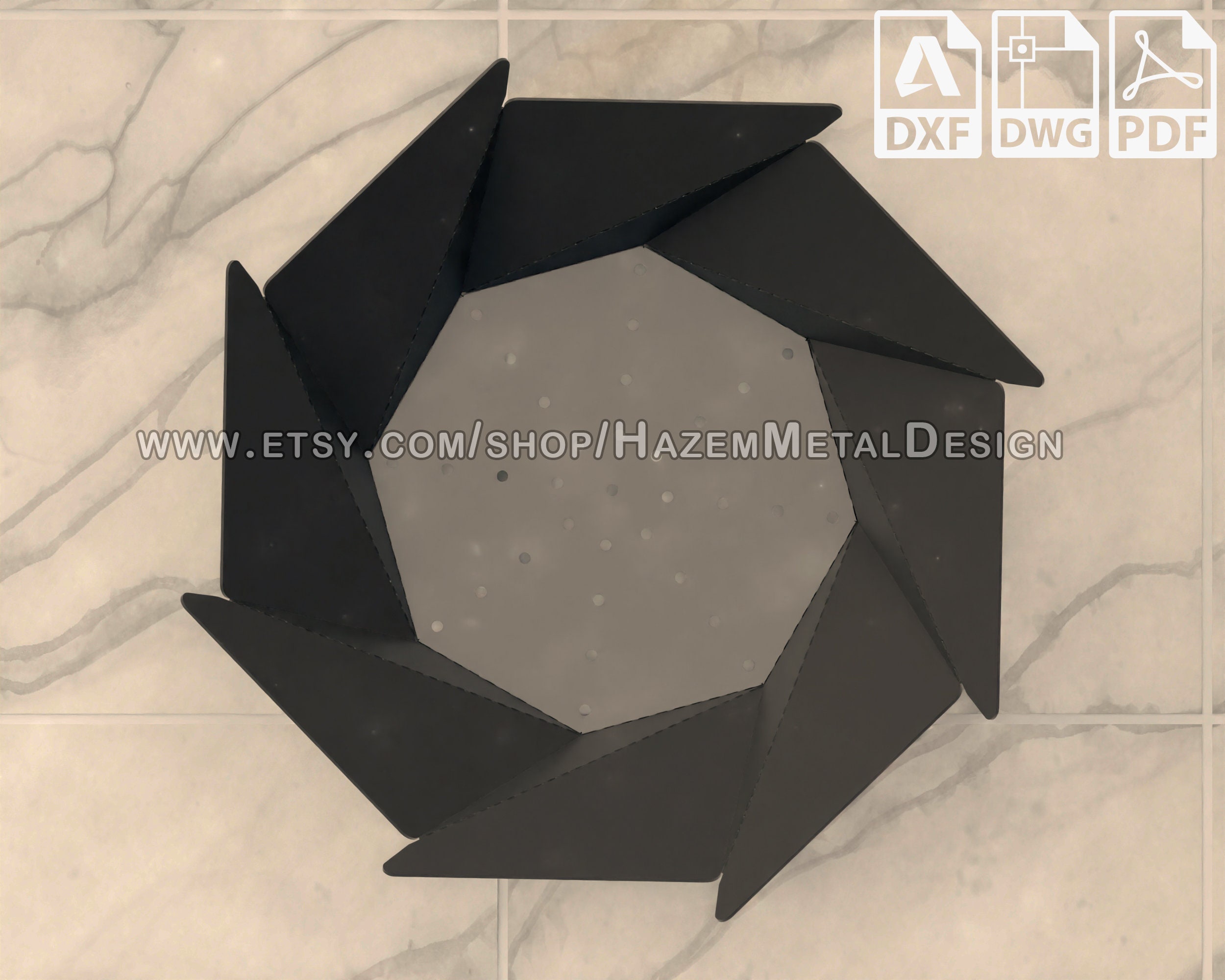 Twisted Octagon Fire Pit DXF File: Metal Fabricator Plans (digital ...