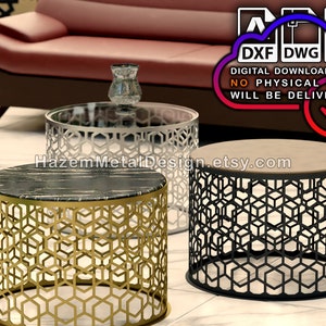 Coffee Table DXF, Digital product for metal fabricators, files dxf dwg pdf, Ready to cut on plasma laser waterjet,