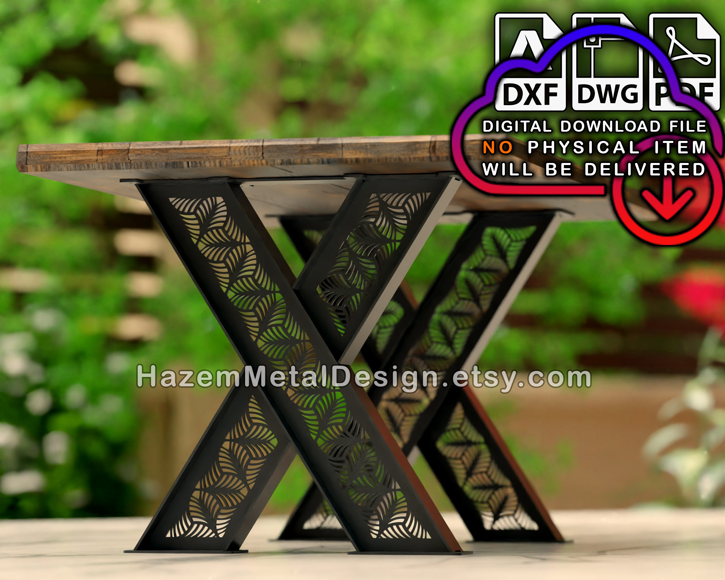 X Table Legs DXF Digital Product for Metal Fabricators Files Etsy UK