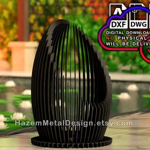 Piano DXF per braciere, braciere ovale, 50 nervature, spessore 5 mm 0,2&quot;. Prodotto digitale File dxf dwg pdf, Pronto per il taglio su getto d&#39;acqua laser al plasma,