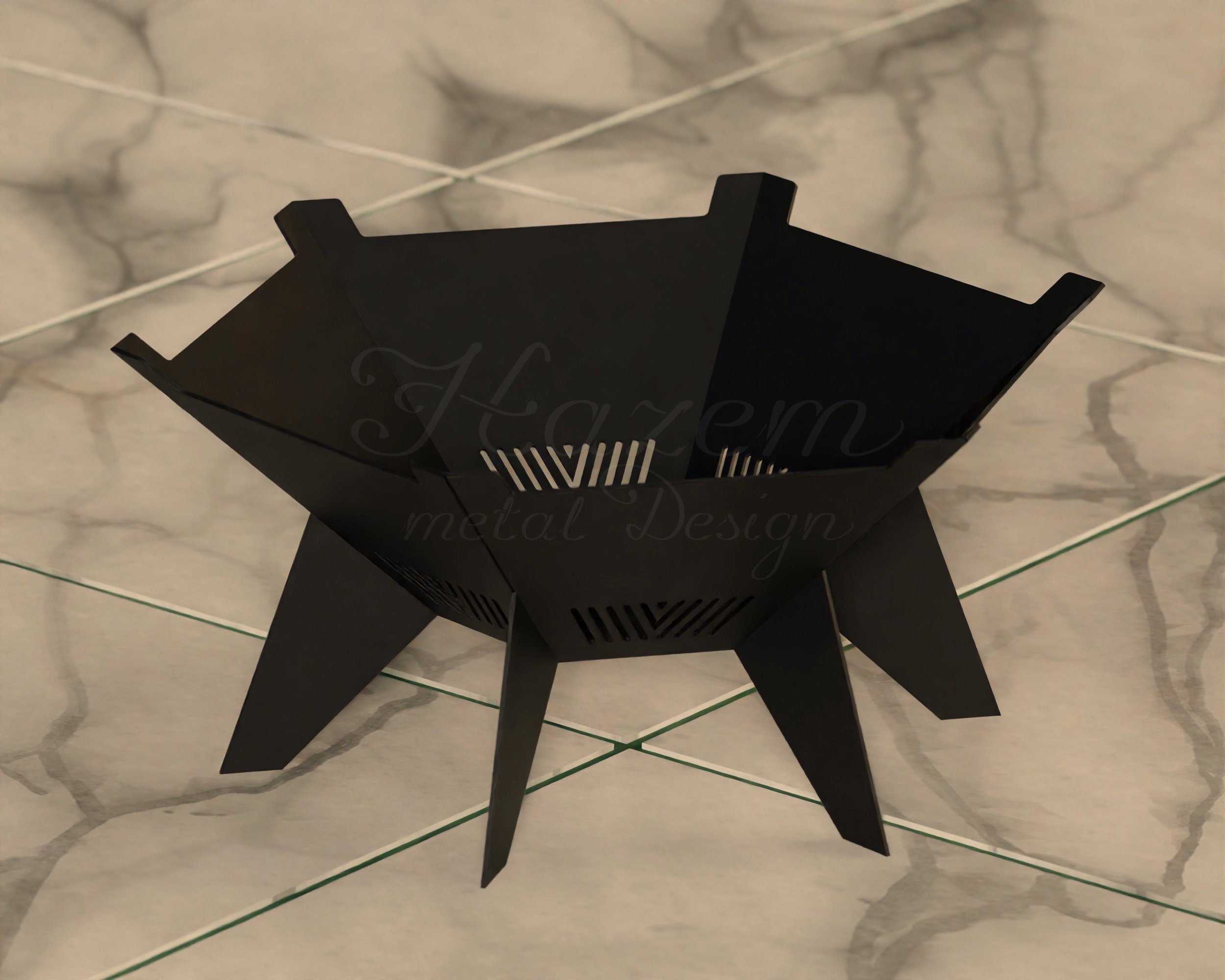 Hexagon Fire Pit Dxf Digital Product for Metal Fabricators Etsy