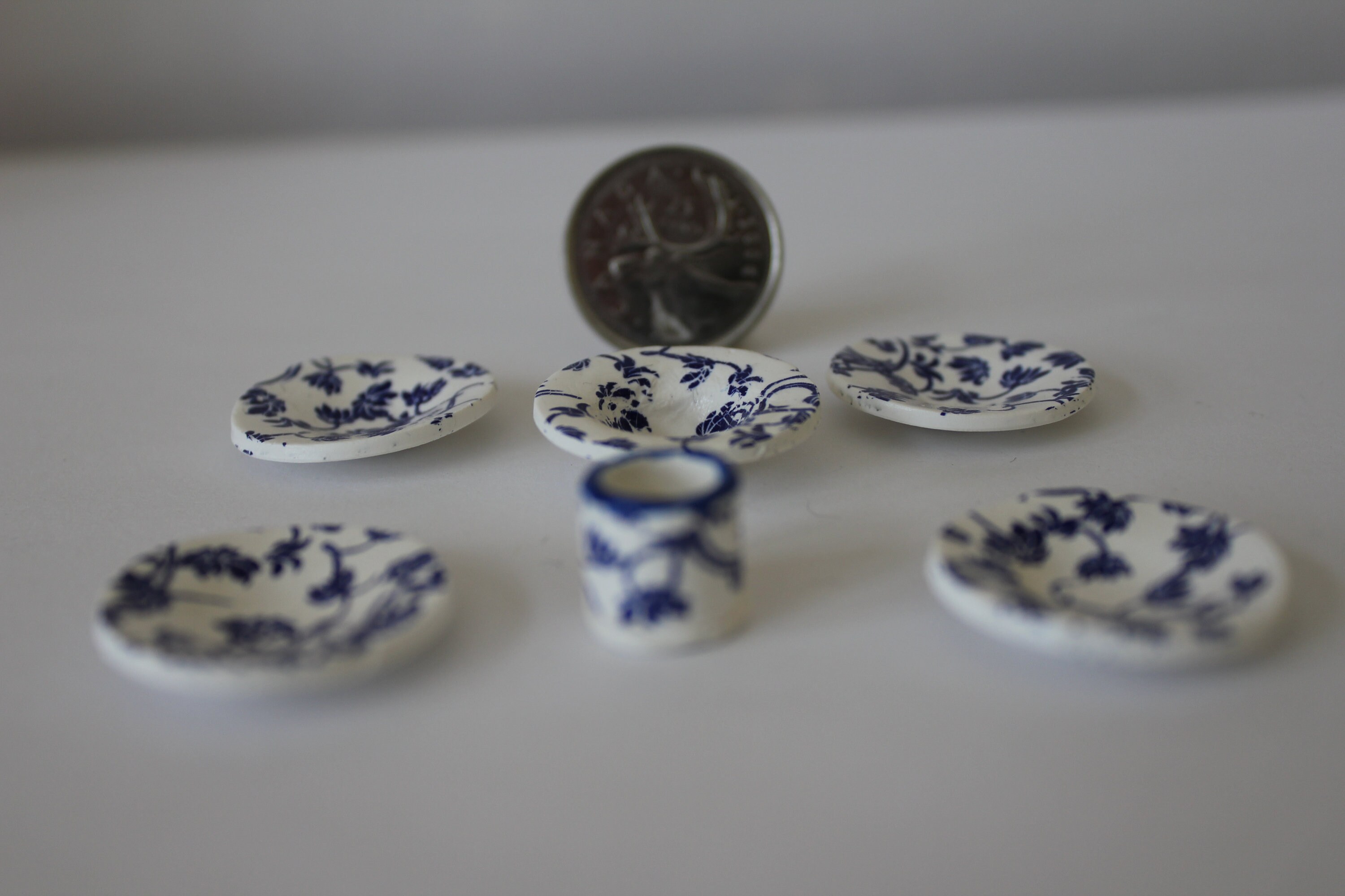 Dollhouse dishes 112 scale 6 pieces Etsy