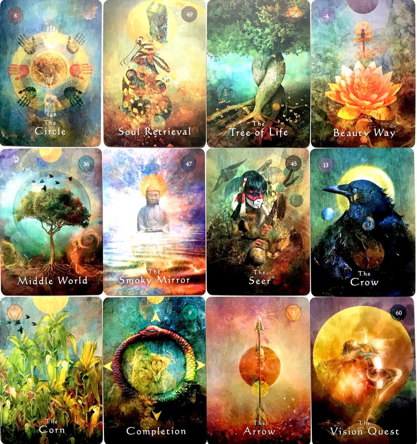 Mystical Shaman Oracle Cards Tarot Deck 64 Pieces/ Set Tarot Etsy