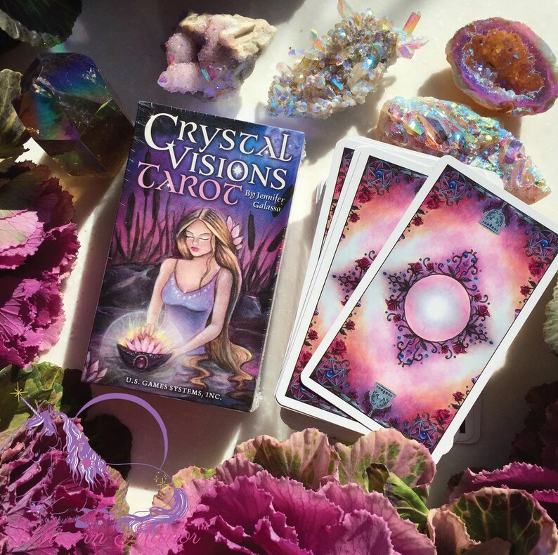 Crystal Visions Tarot Oracle Card Deck 79 Cards/set Tarot Etsy