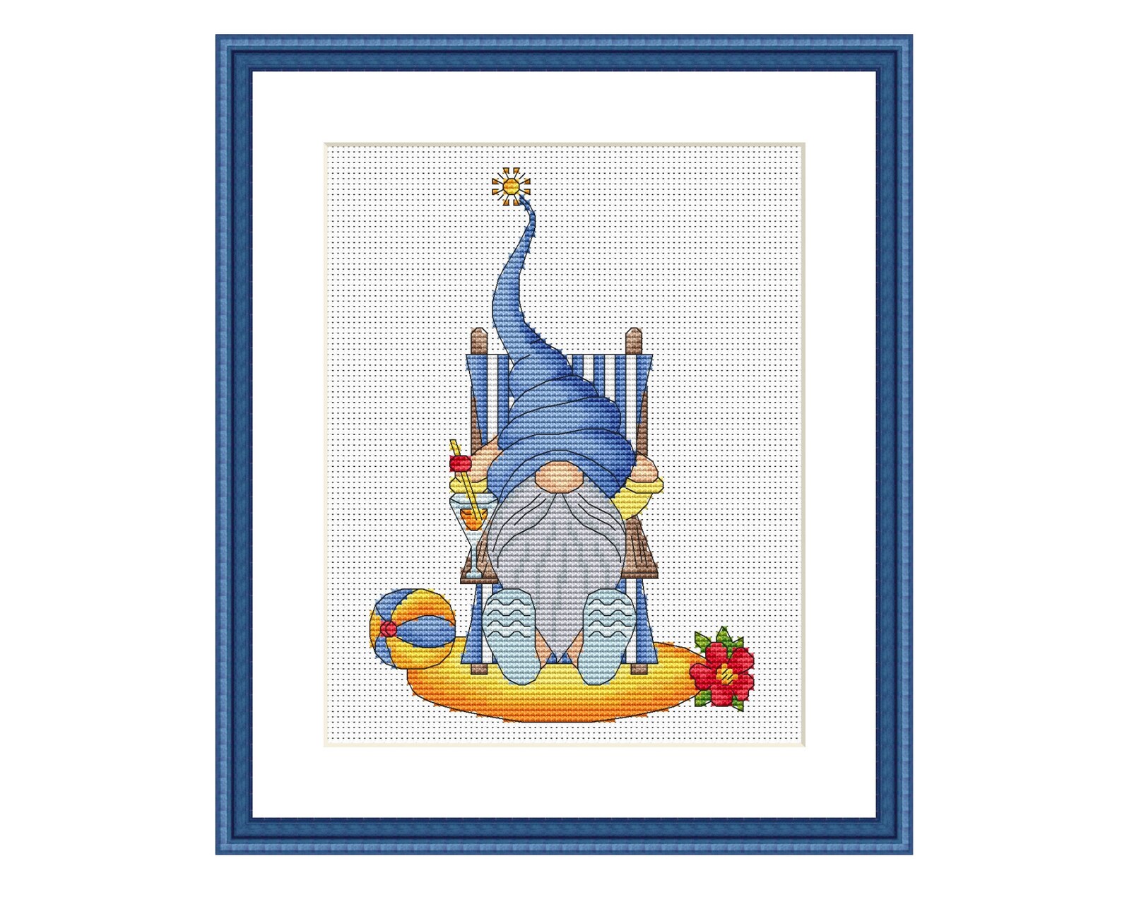 Summer gnome cross stitch gnome cross stitch pattern