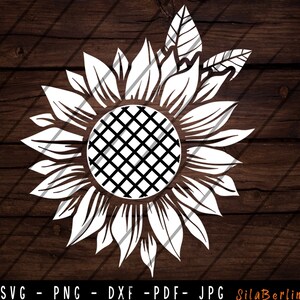 Sunflower SVG, Flower Svg, svg File Cricut, Png, Dxf, pdf, Silhouette, Cricut Sunflower, Sunflower Clipart, Sunflower Cut , Instant Download