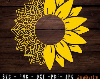 Free Free 289 Decal Half Sunflower Svg SVG PNG EPS DXF File