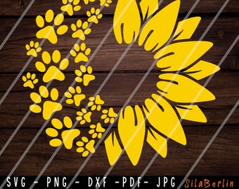 Free Free 187 Sunflower Paw Svg SVG PNG EPS DXF File