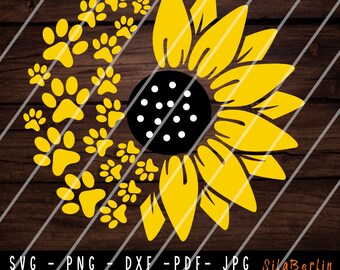 Download Sunflower Paw Print Etsy