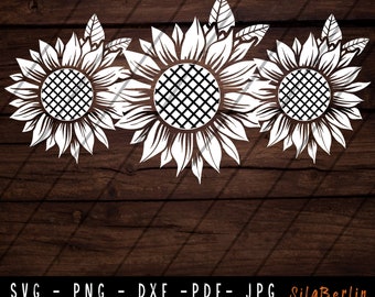 Sunflower Bouquet SVG: Floral Cut File for Cricut/Silhouette