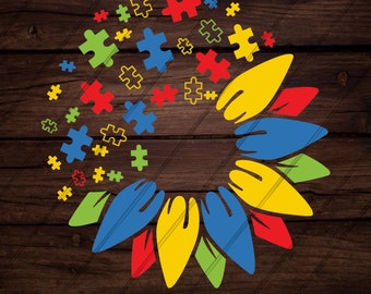 Download Autism Sunflower Svg Etsy