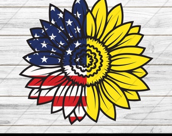 Free Free 201 American Flag Sunflower Svg Black And White SVG PNG EPS DXF File