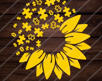 Free Sunflower Autism Svg 400 SVG PNG EPS DXF File