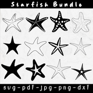 Starfish SVG, Starfish Cricut, Starfish Cut Files, Sea Shell Cricut, Beach Svg, Starfish Cut Files, Starfish Silhouette, Ocean animal Clipar