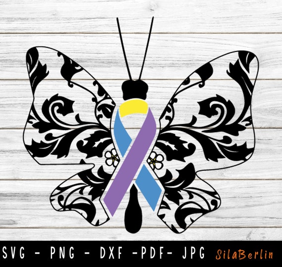Butterfly Bladder Cancer SVG Bladder Cancer Svg Bladder Etsy
