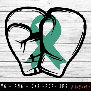 Liver Cancer Awareness Green Ribbon (svg, png, dxf, jpg)
