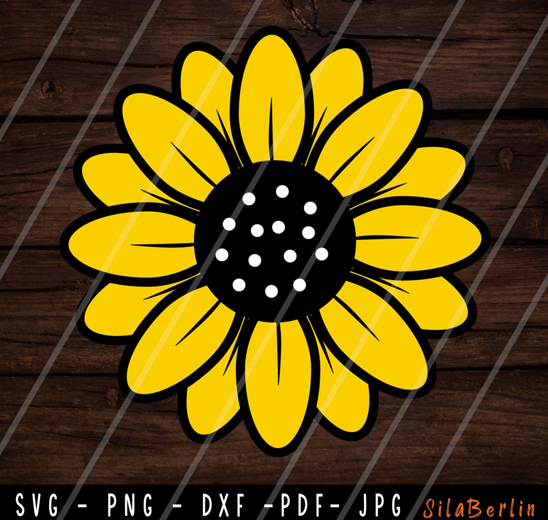 Sunflower SVG, Flower Svg, Svg File Cricut, Png, Dxf, Pdf, Silhouette ...