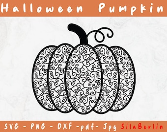 Halloween Pumpkin SVG: Fall Autumn Cricut Silhouette (Digital Download)