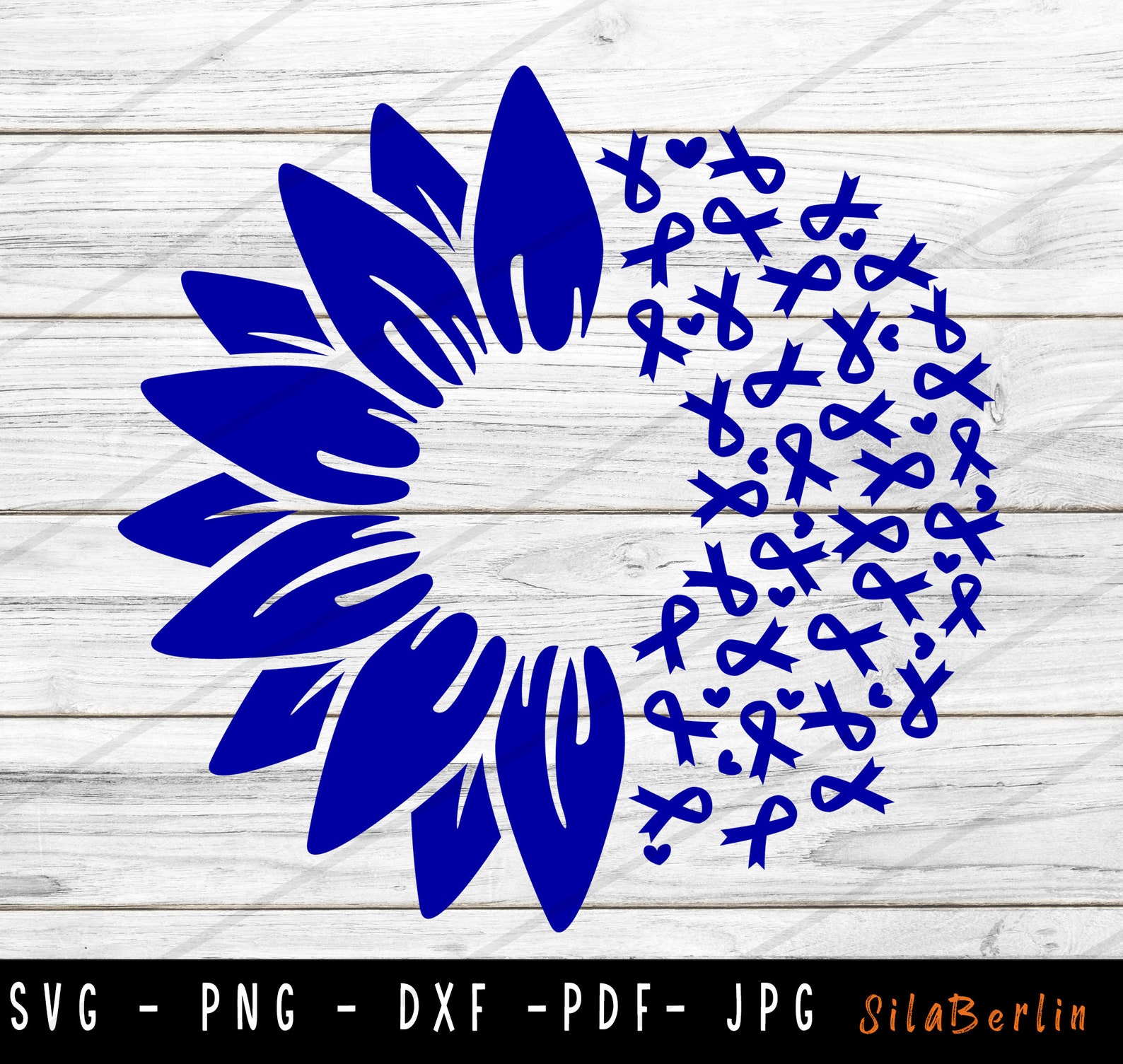 Colon Cancer Sunflower SVG Colon Cancer svg Colon Cancer Etsy