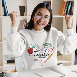 Teacher Heart SVG, Teacher Svg, Back to School, Teacher Gift, Teacher Shirt svg, Teacher Sublimation, School Svg, Svg Files For Cricut
