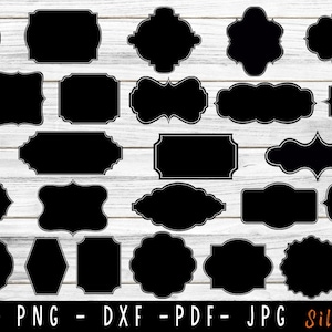 Frames SVG, Label Svg, Shapes Svg, Signs svg,  Frame template, Frame clipart, Vintage Frames Svg,  Frames Cut File, Frames Silhouette