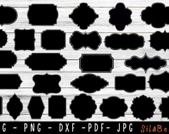 Vintage Frames SVG Bundle: Label, Shapes, Signs (Digital Download)