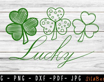 Gelukkige SVG, St Patricks Day SVG, Shamrock SVG, grappige Saint Patricks Svg, Lucky Shirt Svg, klaver Svg, Ierse Svg, gesneden bestand voor Cricut