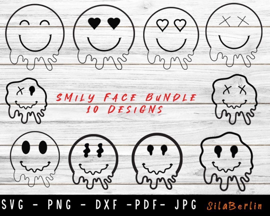 Smiley Face SVG, Smiley SVG, Drippy Smiley Png, Drip Smiley Face SVG